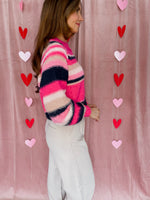 Georgia Striped Sweater - Pink/Multi