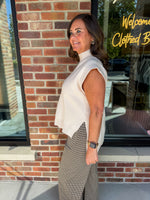 Oat Mock Neck Short Sleeve Top