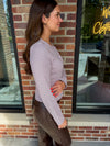 Brooklyn Button Down Striped Top - Pink/Brown