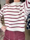 Brooks Burgundy Striped Sweater