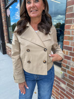 Casey Cropped Belted Trench
