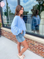 Courtney Stitched Cropped Pullover
