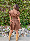 Becca Zippered Dress - Brown