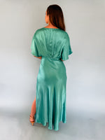 Lake Blue Satin Dress