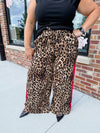 Lilah Leopard/Red Stripe Pant | Curvy