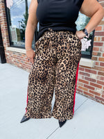 Lilah Leopard/Red Stripe Pant | Curvy
