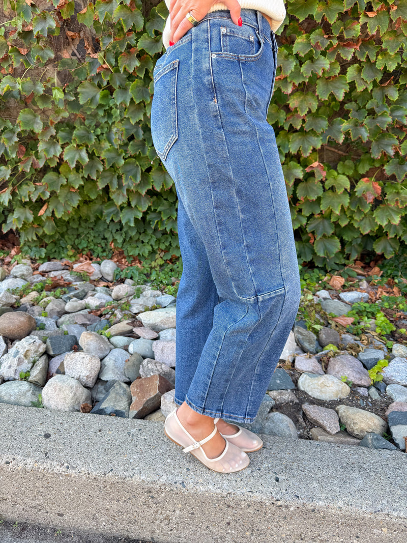 Bethany Barrel Cropped Denim
