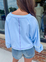 Courtney Stitched Cropped Pullover