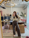 Luna Faux Leather Pants - Coco Brown