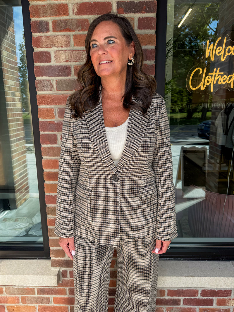 Holly Houndstooth Blazer