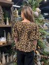 Leopard Peplum Top