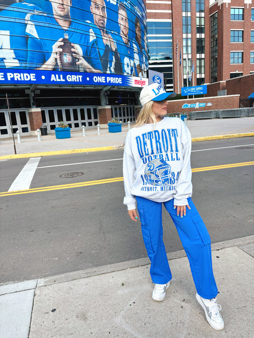 Oversized Vintage Detroit Football Sweatshirt