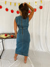 Sleeveless Denim Midi Dress