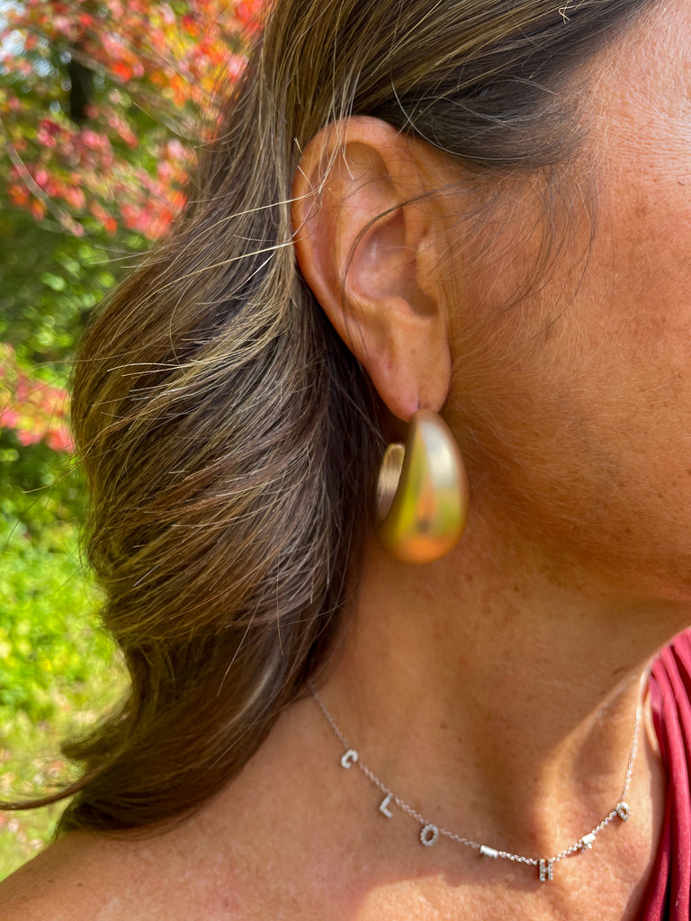 Crescent Matte Hoops