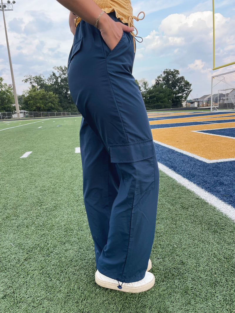 Gameday Parachute Cargo Pants - Navy