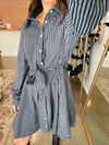 Nella Navy Striped Dress