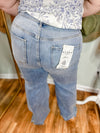 Wide Leg Step Hem Denim | Curvy
