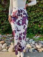 Cow Print Midi Skirt - Ivory