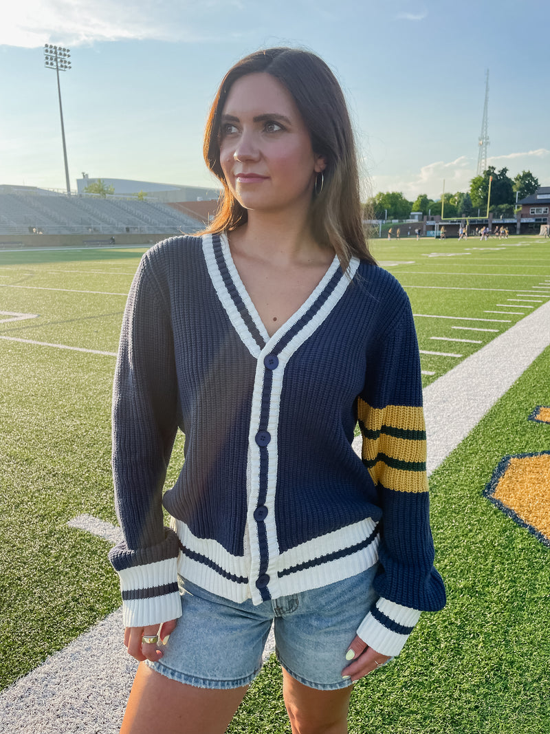 The Big House Retro Varsity Cardigan
