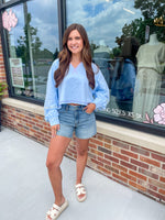 Courtney Stitched Cropped Pullover