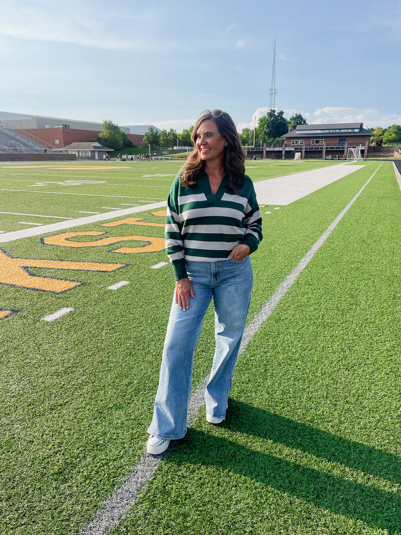 MSU Varsity Stripe Sweater