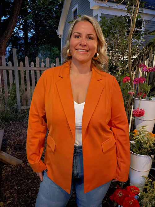 Burnt Orange Blazer | Curvy