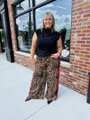Lilah Leopard/Red Stripe Pant | Curvy