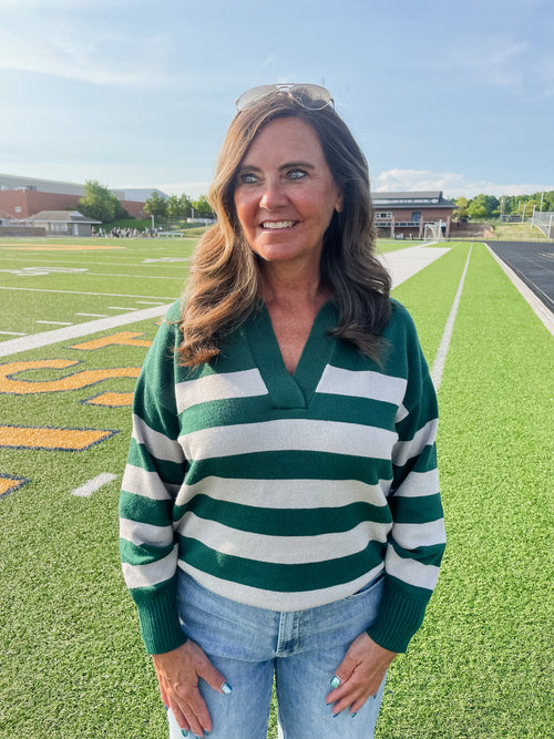 MSU Varsity Stripe Sweater