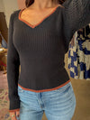 Taylor Toffee Trim Long Sleeve