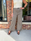 Holly Houndstooth Straight Leg Pants