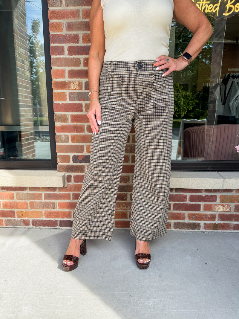 Holly Houndstooth Straight Leg Pants