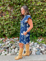 Demi Floral Denim Dress