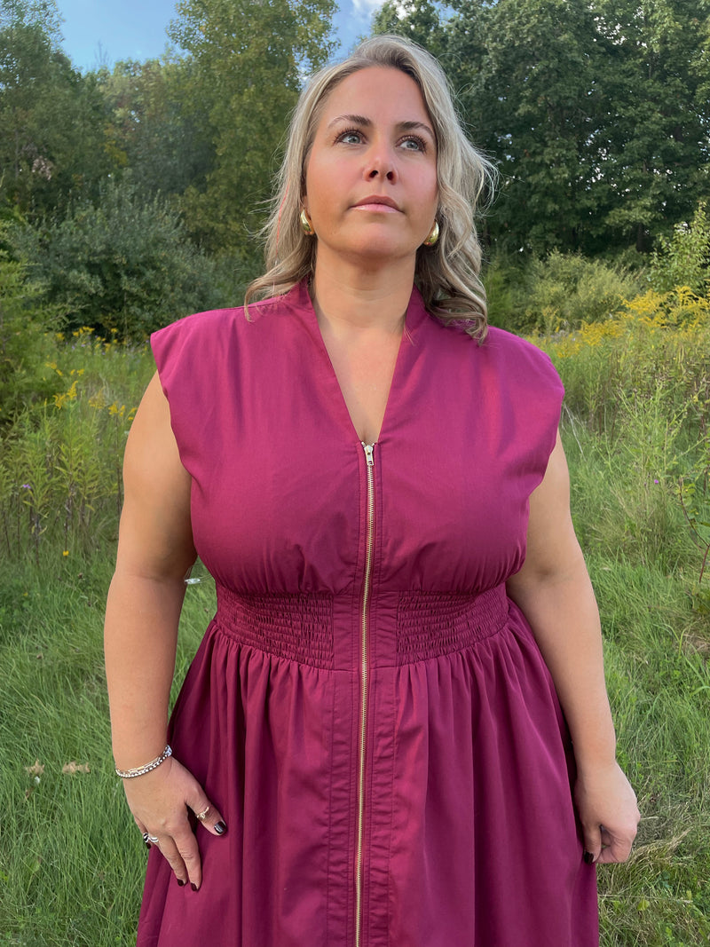 Merlot Midi Dress | Curvy