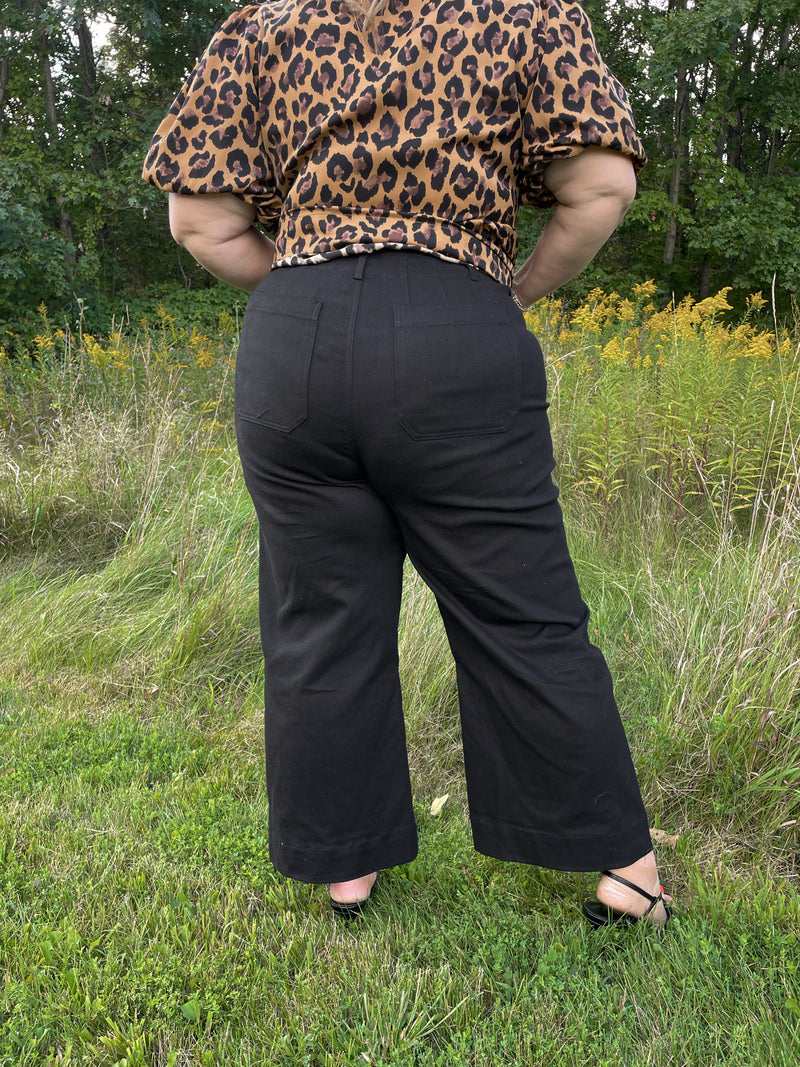 Black Wide Leg Pants | Curvy