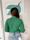 Kelly Green Ribbed Sweater