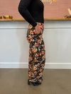 Blakely Floral Pants- Black