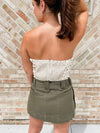 Circle Cutout Strapless Top