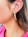 Curved Crystal Bar Earrings