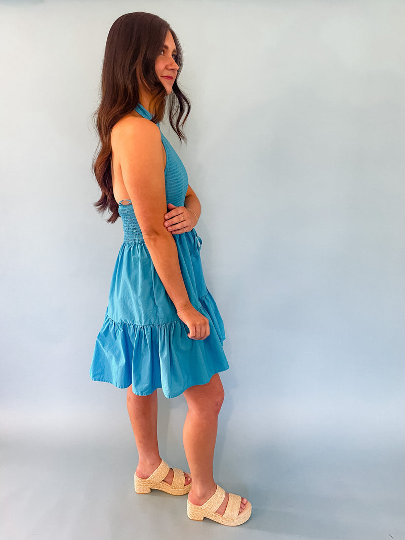 Backyard BBQ Halter Dress