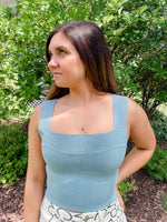 Made For You Fitted Tank - Ocean Blue