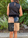 Check It Faux Leather Skirt