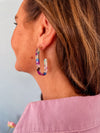 Purple/Multi Patterned Earrings