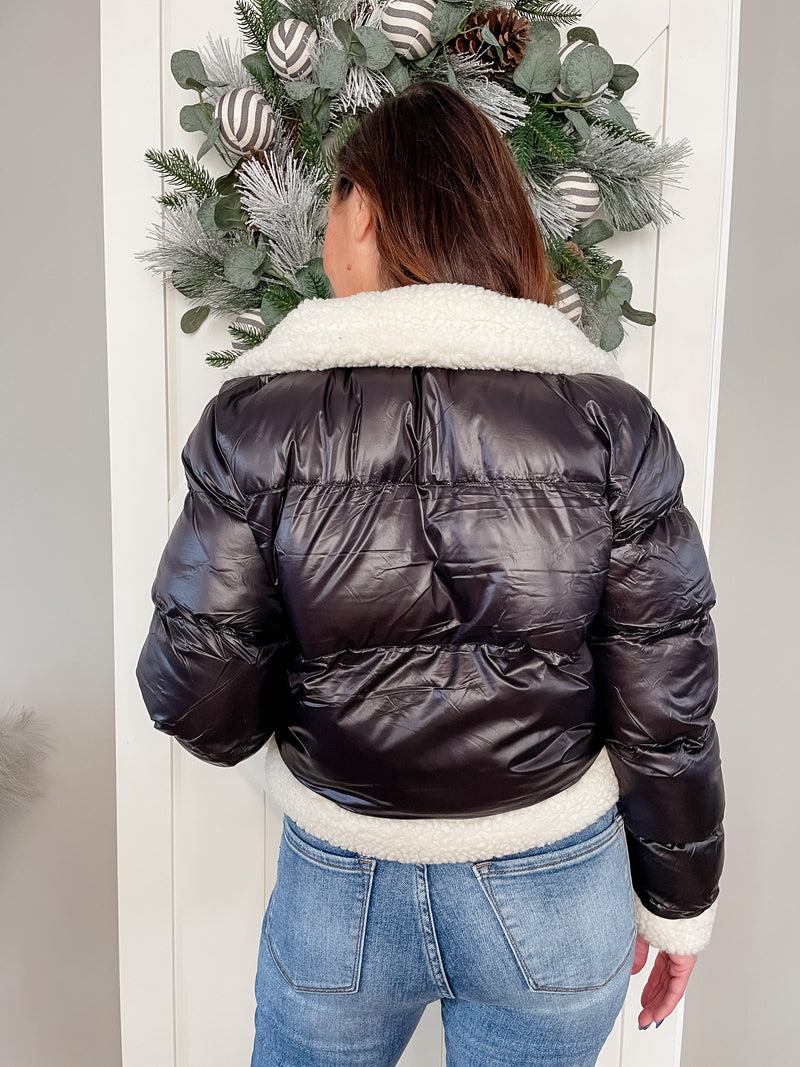 Basic But Never Boring Puff Bomber Jacket