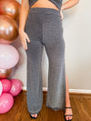 Cheers to New Years Silver Slit Pants