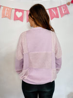 Lady In Lavender Contrast Pullover