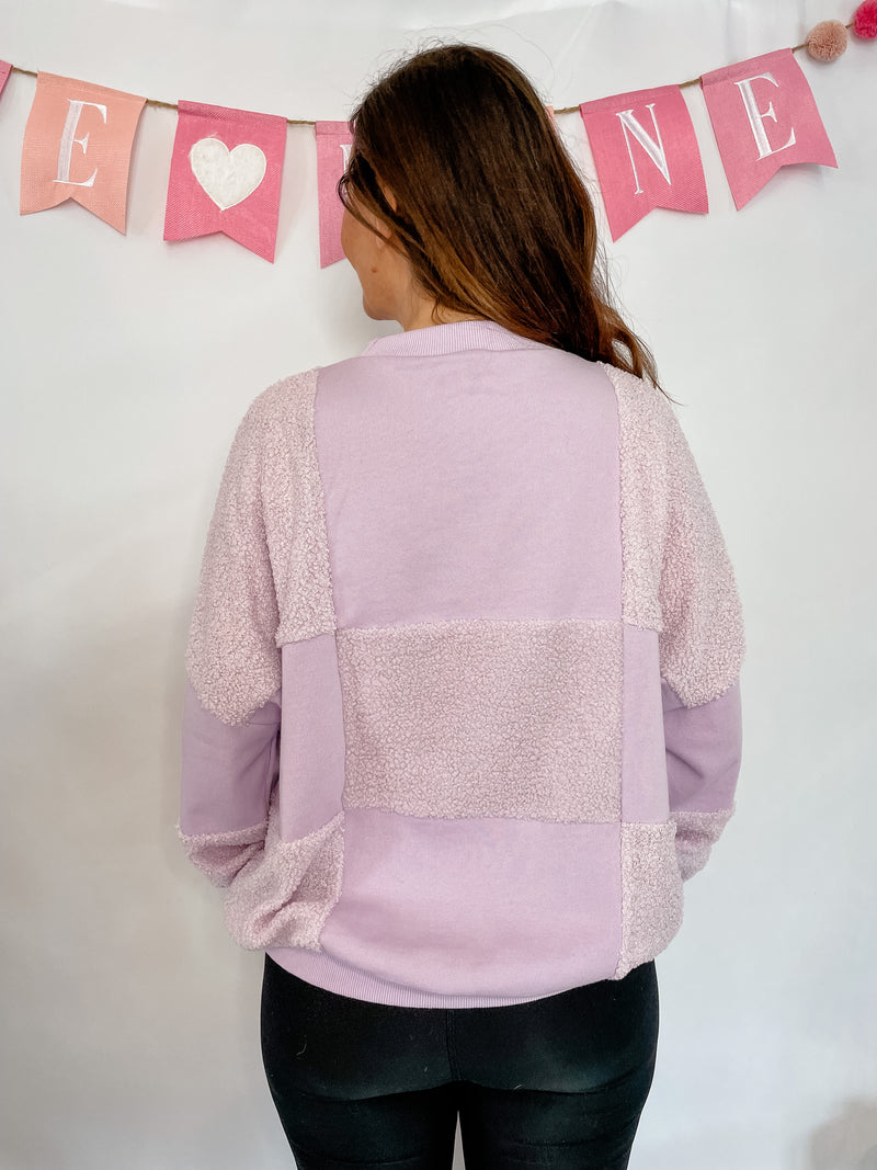 Lady In Lavender Contrast Pullover