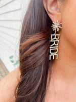 "Bride" Pave Drop Earrings
