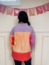 Bunch of Roses Colorblock Button Up