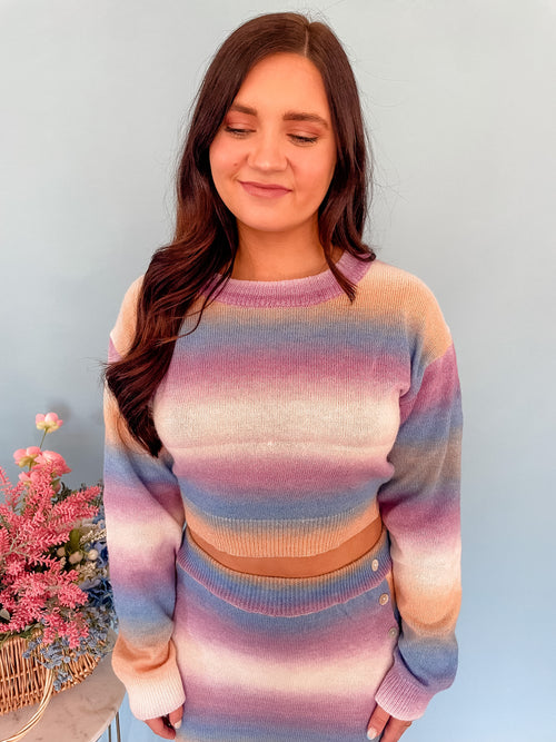Lilac Sunset Knit Top