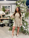 Pop The Champagne Pleated Dress